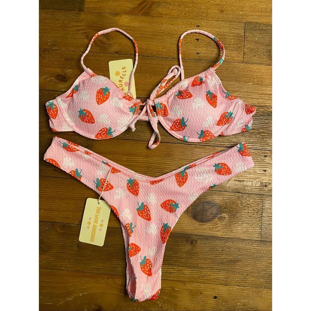 Aurelle XL/XXLSwim NWT strawberry bikini set sexy